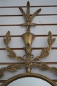 67024: French Style Brass Candelabra Arm Wall Mirr