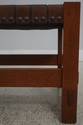 71881: STICKLEY Mission Oak Leather Woven Seat Ben