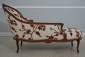 L70711: Vintage French Chaise Lounge New Crewel Wo