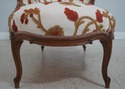 L70711: Vintage French Chaise Lounge New Crewel Wo