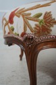 L70711: Vintage French Chaise Lounge New Crewel Wo