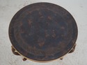 L53965: Round French Empire Etched Bronze Top Guer