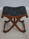 L71715: Pair Regency Style X Design Mahogany Bench