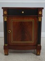 L71925: Pair Italian VERSACE Mahogany Nightstands