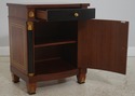 L71925: Pair Italian VERSACE Mahogany Nightstands