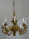 F71979: French Empire Style Solid Brass 8 Arm Chan