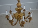 F71979: French Empire Style Solid Brass 8 Arm Chan
