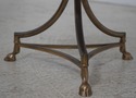 71888: Vintage Regency Style Glass Top Brass Base 