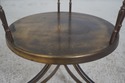 71888: Vintage Regency Style Glass Top Brass Base 