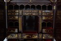 L67013: Chinoiserie Paint Decorated Secretary Desk
