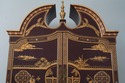 L67013: Chinoiserie Paint Decorated Secretary Desk