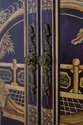 L67013: Chinoiserie Paint Decorated Secretary Desk