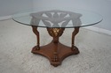 L67102: Griffin Carved Base Glass Top Dining Room 