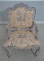 63197EC: French Louis XV Upholstered Armchair & Ma