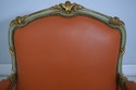 F63159EC: French Louis XV Vintage Leather Polychro