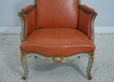 F63159EC: French Louis XV Vintage Leather Polychro