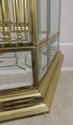 F58888EC: Large Brass & Beveled Glass Hanging Chan