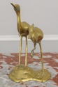 LF58941EC: Brass 2 Crane Bird Sculpture