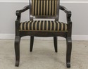 58895EC: Pair Regency Style Open Armchairs w. Stri