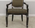 L58894EC: Pair Regency Style Striped Upholstery Op