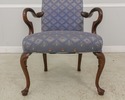 58913EC: Pair FAIRINGTON Queen Anne Cherry Upholst