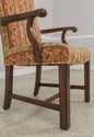 58865EC: Pair HENREDON Chippendale Upholstered Arm