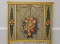 58734EC: Large Gold Gilt Fruit Decorated Panel Tru