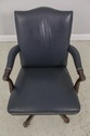 58749EC: Distressed Blue Leather Office Desk Chair