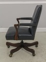 58749EC: Distressed Blue Leather Office Desk Chair