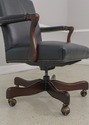 58749EC: Distressed Blue Leather Office Desk Chair