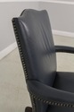 58749EC: Distressed Blue Leather Office Desk Chair