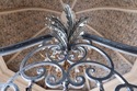 62120EC: Large Wrought Iron Decorated Silver Wall 