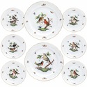 F72084: HEREND ROTHSCHILD Bird Pattern Set of Fine