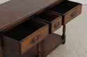 66415: English Tudor Oak 2 Tier Console Table