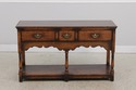 66415: English Tudor Oak 2 Tier Console Table