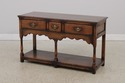 66415: English Tudor Oak 2 Tier Console Table