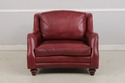 74112: HANCOCK & MOORE Red Leather Oversized Chair