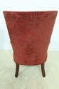 54205EC: Pair Damask Red Velour Upholstered Armcha