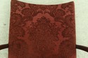 54205EC: Pair Damask Red Velour Upholstered Armcha