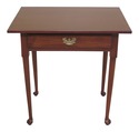 30542EC: Queen Anne Solid Mahogany 1 Drawer Work T