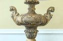 LF51098EC: Heavily Carved Urn Shaped Table Lamp w.