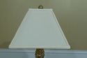 LF51092EC: Pine Cone Top Brass Column Lamp w. Shad