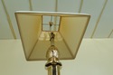 LF51092EC: Pine Cone Top Brass Column Lamp w. Shad