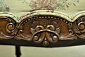 54194EC: Vintage Ornately Carved Walnut Upholstere