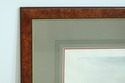 LF51163EC: Burl Walnut Framed & Matted Horse Race 