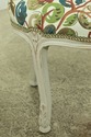 L54318EC: Pair Round French Painted Stools w. Safa