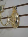 F48898EC: Brass Single Arm Candelabra Wall Sconce 