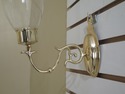 F48898EC: Brass Single Arm Candelabra Wall Sconce 