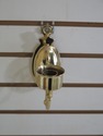 F48898EC: Brass Single Arm Candelabra Wall Sconce 