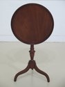 46698EC: BRANDT Inlaid Base Mahogany Tilt Top Tabl